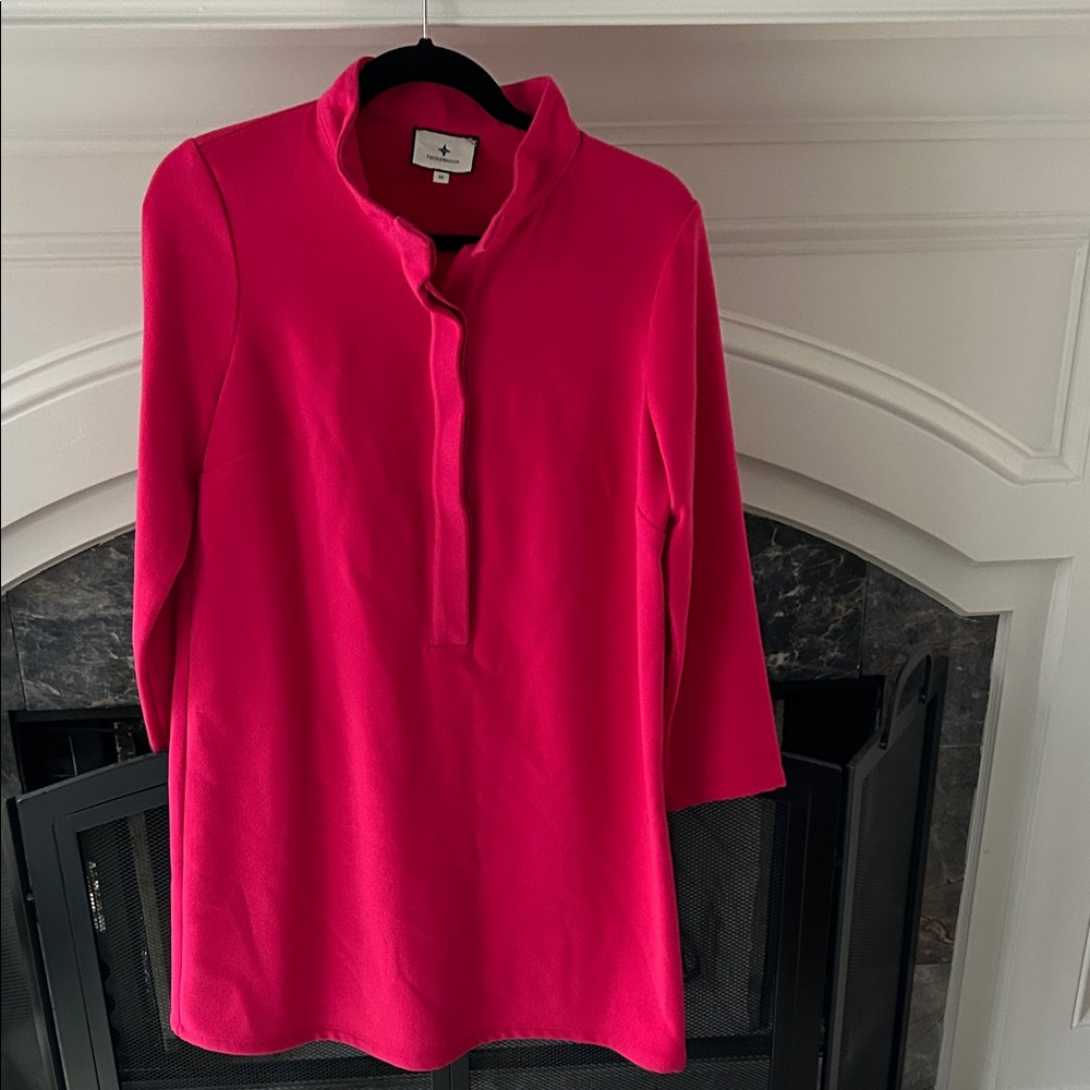 Tuckernuck Avery Mini Dress Stretch Crepe Fuchsia Pink Size M